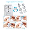 Universal Travel Adapter Kit, VINTAR International Plug Adapter with 3