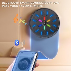 2026 New Music Boxing Machine with Boxing Gloves, Wall-Mounted, Upgraded Large Smart Bluetooth Music Boxing Target Workout Equipment for Home, Suitable for Kids and Adults