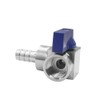 BesNPT Stainless Steel 90 Degrees Elbow Ball Valve 3/8" Barb