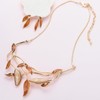 Fenni Jewelry Retro Women's Crystal Floral Petal Leaf Chunky Statement