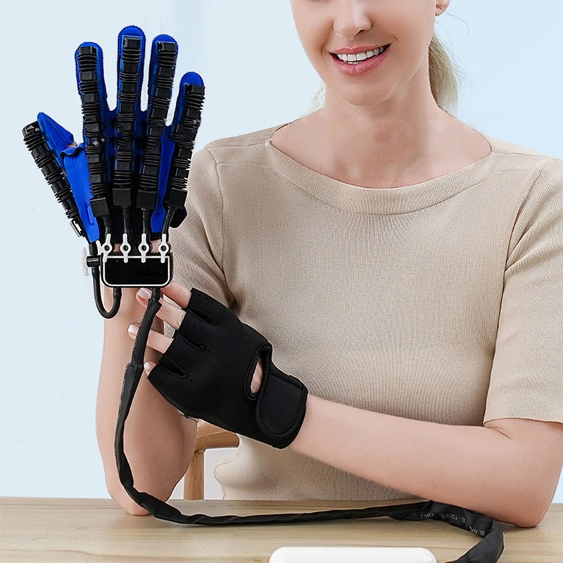 Hand Function Training Glove Rechargeable Hot Compress 3 Modes 9