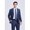 HISDERN Mens Tie Royal Blue Ties for Men with Pocket