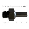 5/8"-11 Male to 1/2" Shank (Short) Core Drill Adapter for