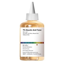 7% Glycolic Acid Face Exfoliating Toner for Clear Skin, Pore Minimizer, Radiant Complexion Enhancer, Daily Use Gentle Formula Suitable for All Skin Types