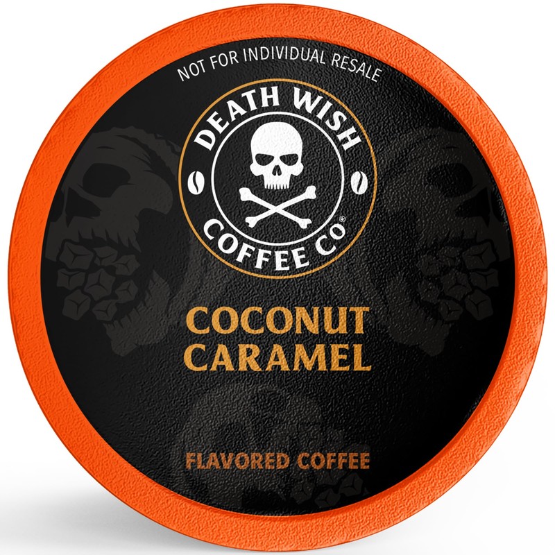 Death Wish Coffee, Coconut Caramel Coffee Pods (30 Count)