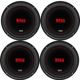 Boss Chaos Exxtreme 10" 1000W Dual Voice Coil 4 Ohm Car Audio Subwoofer (4 Pack)