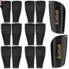 1 Pair Soccer Shin Guards with 6 Pairs Black Sleeves,