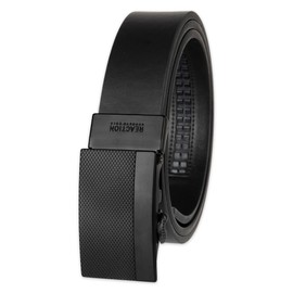 Kenneth Cole REACTION Men's Perfect Fit Adjustable Belt with Track Lock , Black Matte, Medium (34-36)