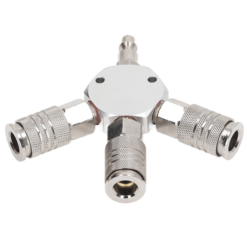 3 Way Air Splitter 1/4 Inch NPT Male Thread 3