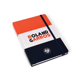 ROLAND GARROS RPPU0820-MLT-TU Notebook Color Block Multi-Coloured Notebook with Elastic Closure - Small Notebook with Logo - White Page Notebook