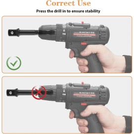Unbranded 3/8 Impact Socket Adapter, 5Packs 1/4" Inch to 3/8" Drill Socket Adapter Kit for
