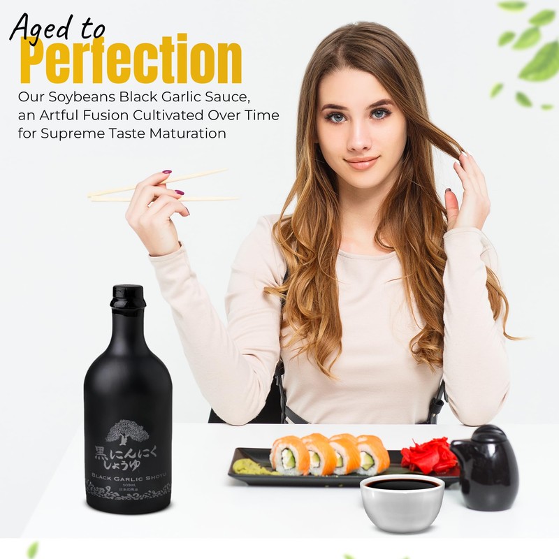 HAKU HAKU Black Garlic Shoyu Soy Sauce - 500 ml