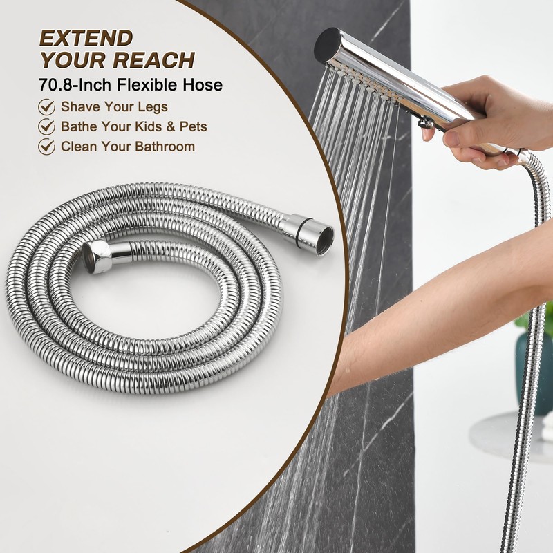 Tomfaucet Shower Slide Bar System, 35.4 Inch Shower Slide Bar