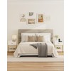 Apetaccat Nightstand with Charging Station, 3-Tier Bed Side Table, Small