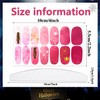 12 Sheets Pink Red Halloween Nail Stickers for Women, Gradient