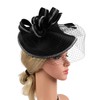 ORIDOOR Women's Tea Party Hat Mesh Floral Feather Hair Clip