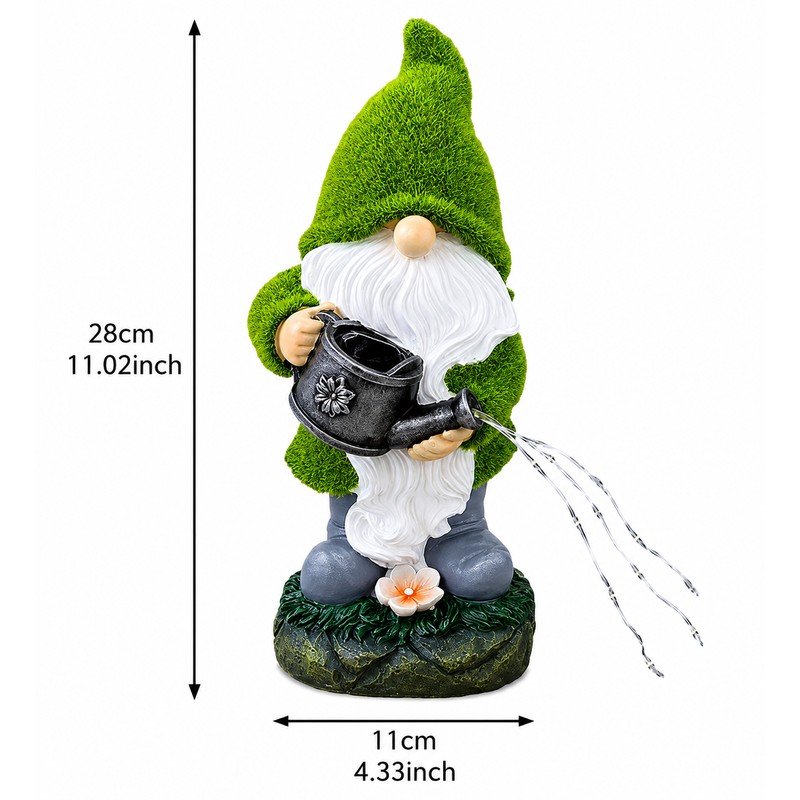 Solar Gnome Garden Statue for Outdoor Decor – Cute LED