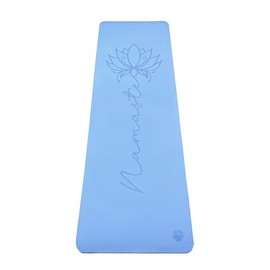 Tapete de yoga antideslizante de 6 mm de grosor, TPE con correa de transporte, entrenamiento en casa, tapete ligero de viaje para pilates, mujer, tape