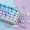 PBT Keycaps, 135 Keys Gradient Blue Pink Keycaps Dye Sublimation