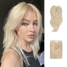 FDEETY Hairpiece Women's Clip-In Extensions Toppers with Fringe Wigs Hairpieces Hair Extensions Natural Wavy Messy Hair Extension for Thin Hair