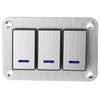 X AUTOHAUX 3 Gang Rocker Switch Panel 3 Pin on