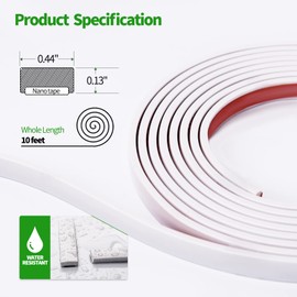 LONGKING 10 ft Peel and Stick Trim, Molding Trim for Walls, Edges, Borders, Backsplash Tile Edge, Flexible and Self Adhesive Trim, White