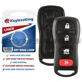 KeylessKing* Replacement Remote Key Shell Pad Case for 2002 2003 2004 2005 2006 Nissan Altima
