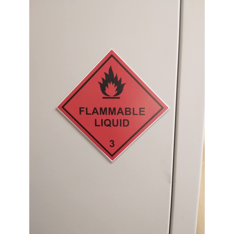 Pack of 2 strong Magnetic, flammable liquid 100mm x 100mm