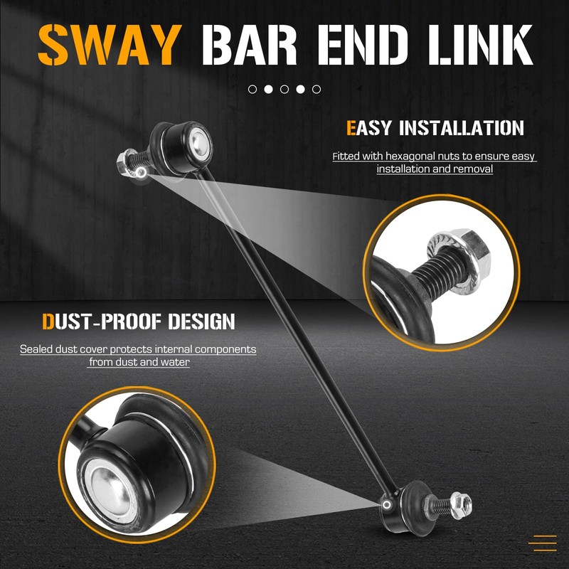 Front Struts Shock Absorber Sway Bar Links Kit Fit for