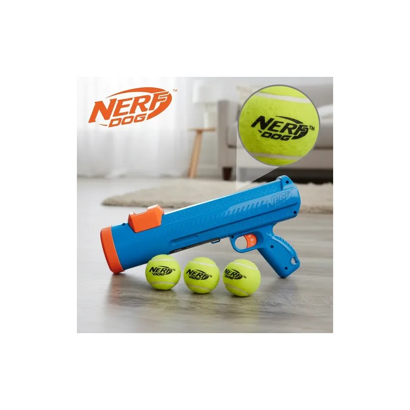 Nerf Dog Juguete Para Perros Tennis Ball Blaster 4 Pelotas