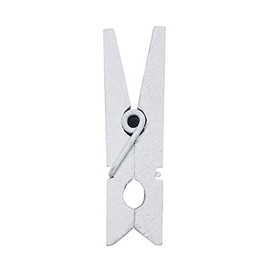 Mini Clothes Pegs, White, 25 mm, 25 pieces