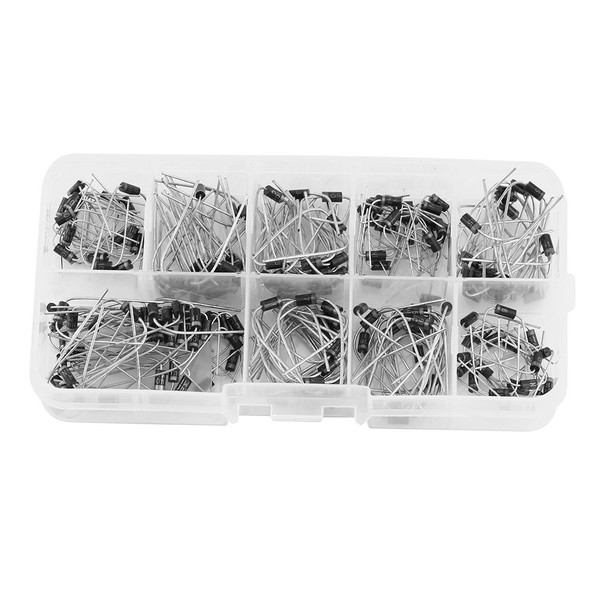 200pcs 10Values Rectifier Diode Assortment Electronic Kit 1N4001-1N4007 1N5817-1N5819 with