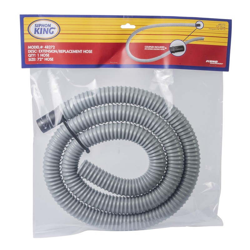 King Innovation 72" Utility Pump Extension/Replacement Hose with Coupler