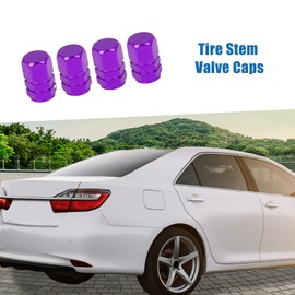 A ABSOPRO Universal Tire Stem Valve Caps Wheel Valve Covers Purple (Set of 4)