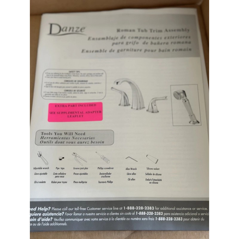 Danze Melrose Collection 2-Handle Roman Faucet Trim w/ Shower D309702CPBVT