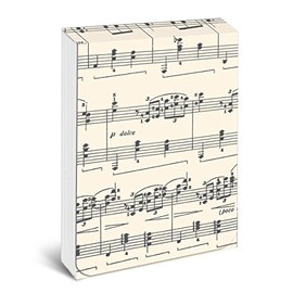 Graphique Sheet of Music Pocket Notes â Pocket Notebook with "Just a Note" Interior and Matching Sheet Music Magnetic Lid Case, 75 Full Color Pages, 3" x 4"