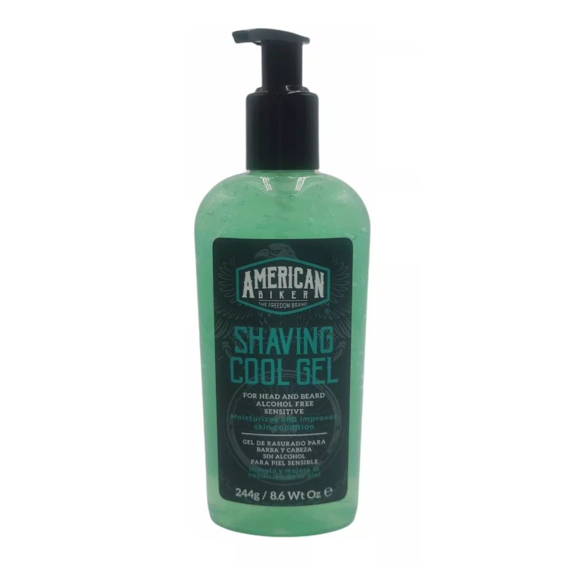 AMERICAN BIKER Gel De Rasurado Barba Y Cabeza Piel Sensible