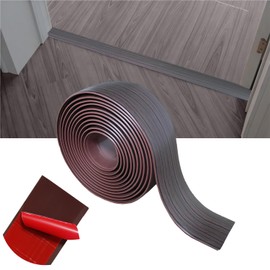 12FT Self Adhesive Vinyl Floor Transition Strip,Cover Strips Laminate Floor Strip for Carpet, Tile & Gaps, Elegant Wood Grain Design(Black Walnut Grain)