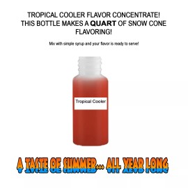 Summer Snow Entertainment TROPICAL COOLER MIX SNOW CONE/SHAVED ICE FLAVOR CONCENTRATE MAKES 1 QUART