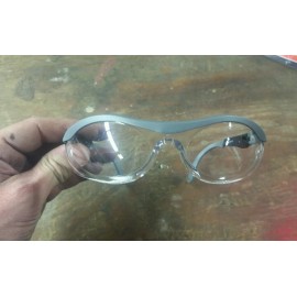NORTH CLEAR SAFETY GLASSES, GREY FRAMES, T57005GRY, EYE PROTECTION
