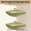 Plliocse Oak Corner Shelf Set of 2 Solid Floating Corner