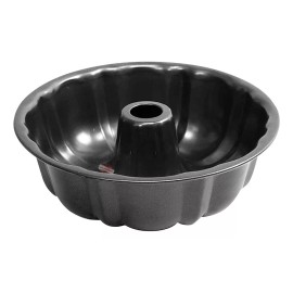 J.H. Company Molde Rosca Antiadherente Reposteria Cocina Acero 10881 Color Negro