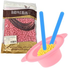 VERALY.MX | Kit Depilar 300gr Cera Española y Tarro Para Cera Perlas para Depilacion Sin Dolor Rostro Piernas Axilas Zona Intima (300 Gramos, Fresa)