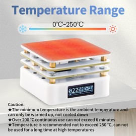 diymore Heating Plate Soldering, PD 65 W 20 V Mini Heating Plate with OLED Display, PCB Heating, Preheating, Soldering, Preheating Station, SMD Welder Heating Plate for Electronic Repair and DIY