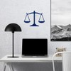 Decal Stickers of Scales Justice Silhouette Funny (Navy Blue) (Set