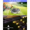 Solar Lights Outdoor Waterproof, 8 Pack 8 LED, Thickened Stainless