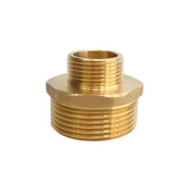 Reducing Nipple 1 1/4 Inch x 1 Inch Male Thread Brass Double Nipple Reduces External Thread Suitable for Drinking Water
