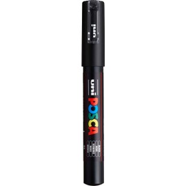 Uni PC1M.24 Water-Based Pigment Marker Uni Posca Extra Fine Point Black