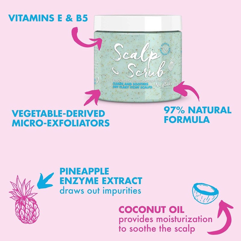Umberto Giannini Scalp Scrub, Vegan & Cruelty Free Exfoliating Anti-Dandruff