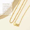 Lisitine Gold Initial Necklace for Women, 14k Gold Plated Heart